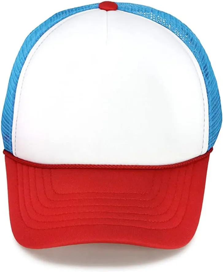 MR.R Sublimation Blank Polyester Mesh Cap Mesh Trucker Summer Mesh Cap,6 Pieces per Pack