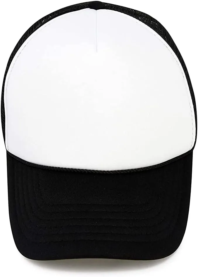 MR.R Sublimation Blank Polyester Mesh Cap Mesh Trucker Summer Mesh Cap,6 Pieces per Pack