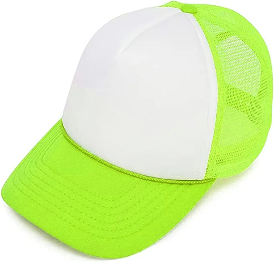MR.R Sublimation Blank Polyester Mesh Cap Mesh Trucker Summer Mesh Cap,6 Pieces per Pack