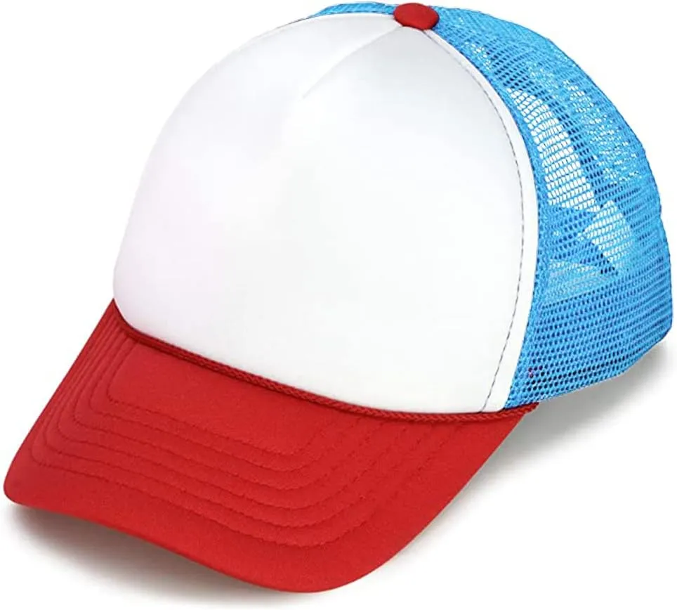 MR.R Sublimation Blank Polyester Mesh Cap Mesh Trucker Summer Mesh Cap,6 Pieces per Pack
