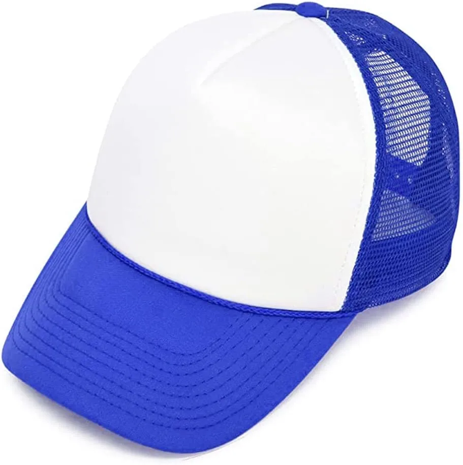 MR.R Sublimation Blank Polyester Mesh Cap Mesh Trucker Summer Mesh Cap,6 Pieces per Pack