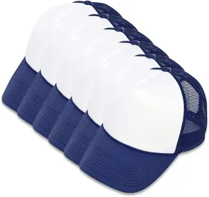 MR.R Sublimation Blank Polyester Mesh Cap Mesh Trucker Summer Mesh Cap,6 Pieces per Pack