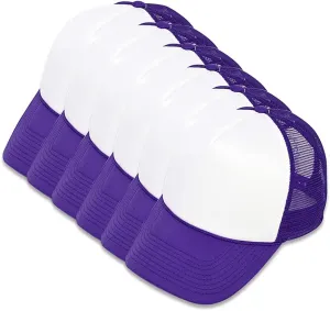 MR.R Sublimation Blank Polyester Mesh Cap Mesh Trucker Summer Mesh Cap,6 Pieces per Pack