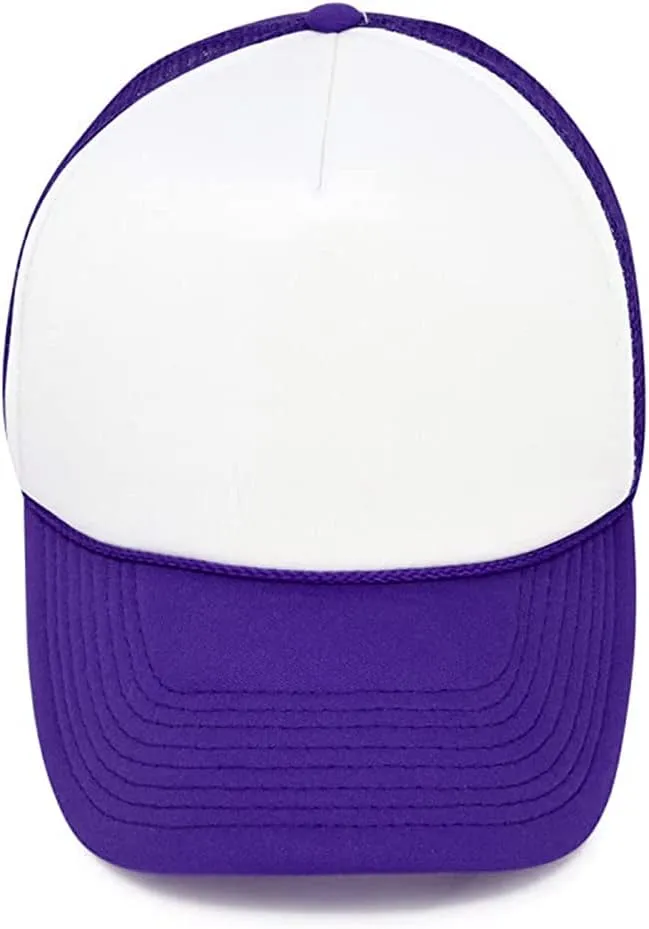 MR.R Sublimation Blank Polyester Mesh Cap Mesh Trucker Summer Mesh Cap,6 Pieces per Pack