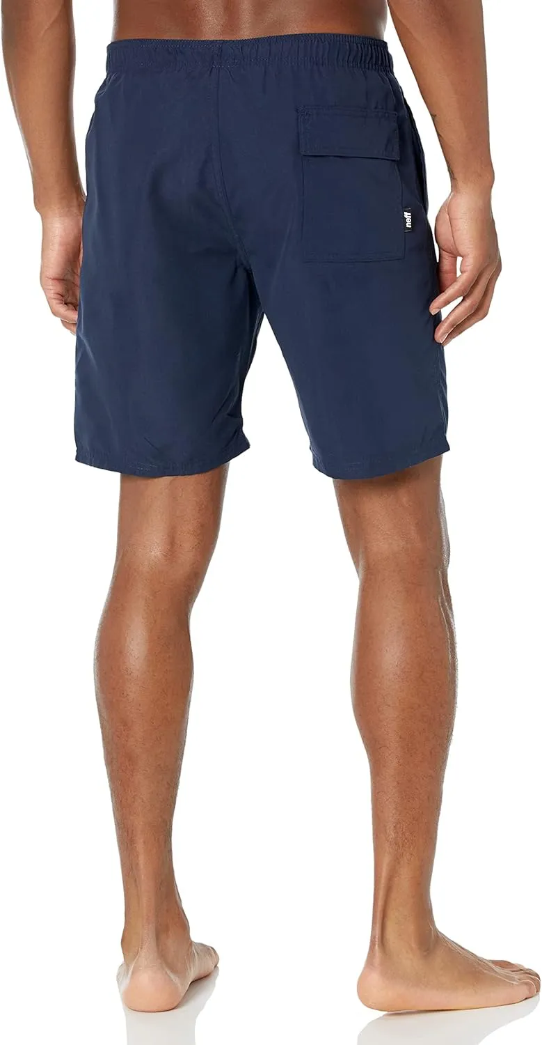 NEFF Men's 9" Quick Dry Swim Trunks with Lining