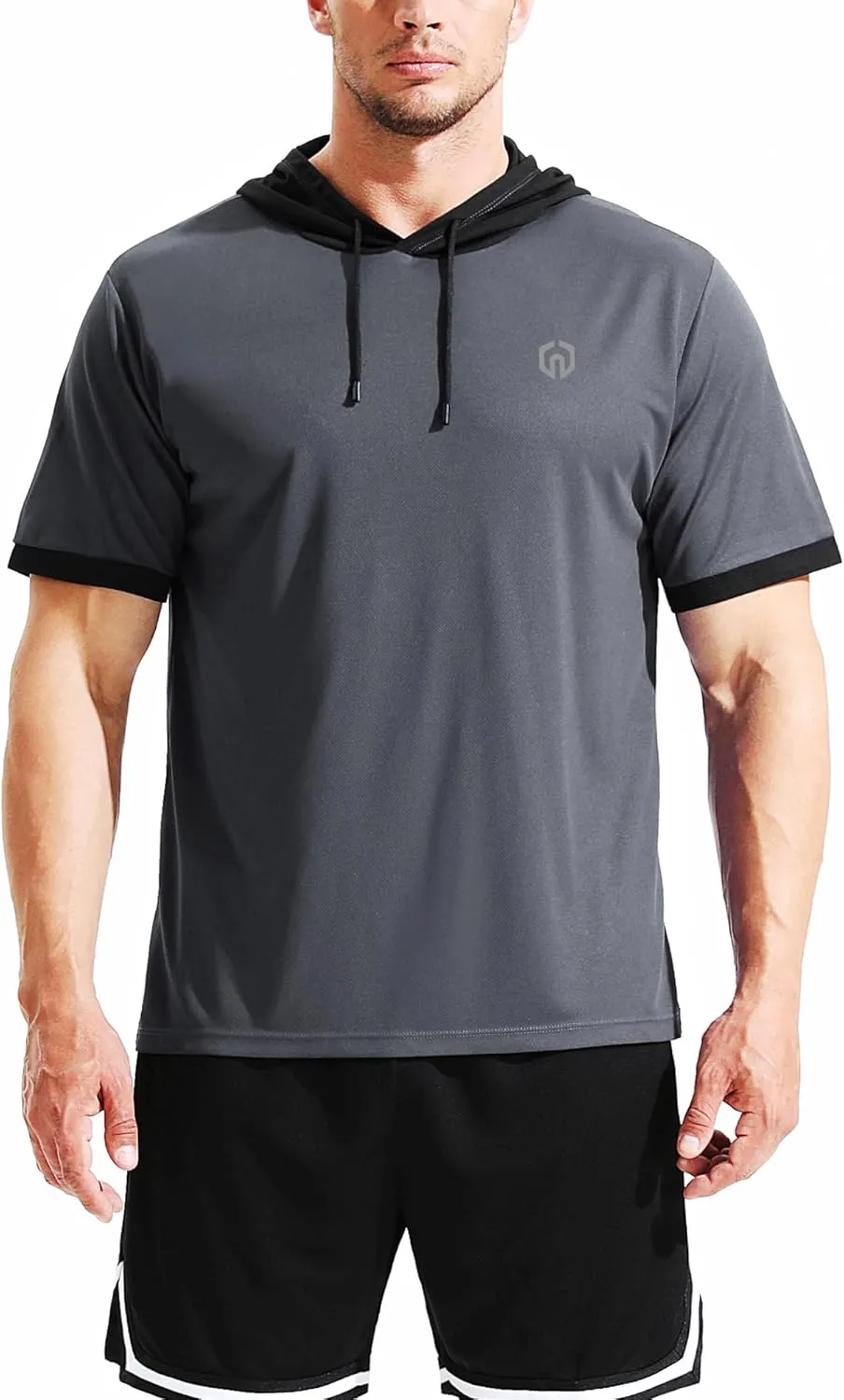 NELEUS Men's Dry Fit Performance Athletic Shirt with Hoods
