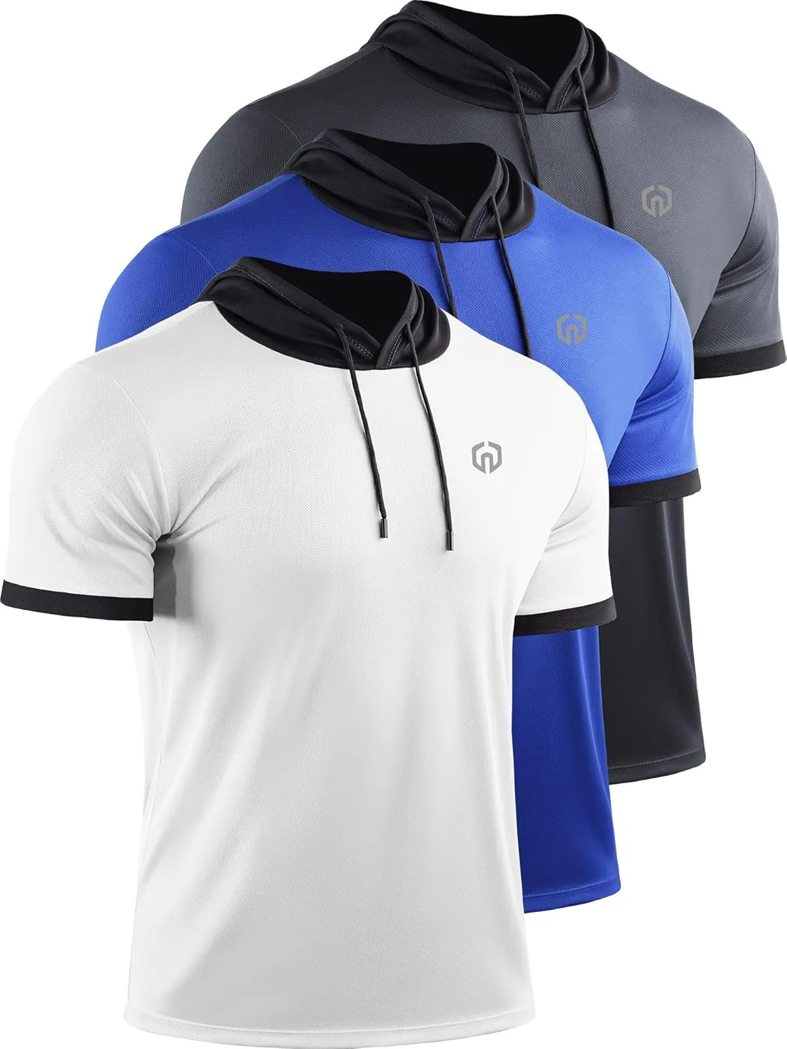 NELEUS Men's Dry Fit Performance Athletic Shirt with Hoods