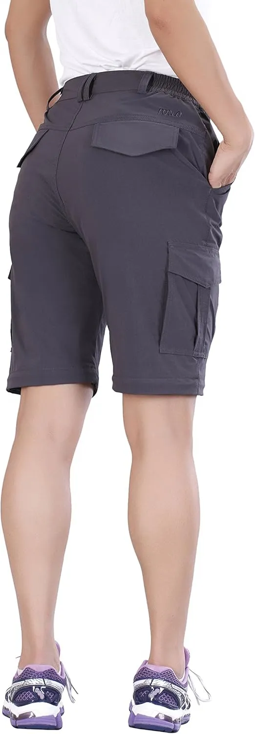 Nonwe Women's Outdoor Water-Resistant Quick Dry Convertible Cargo Pants