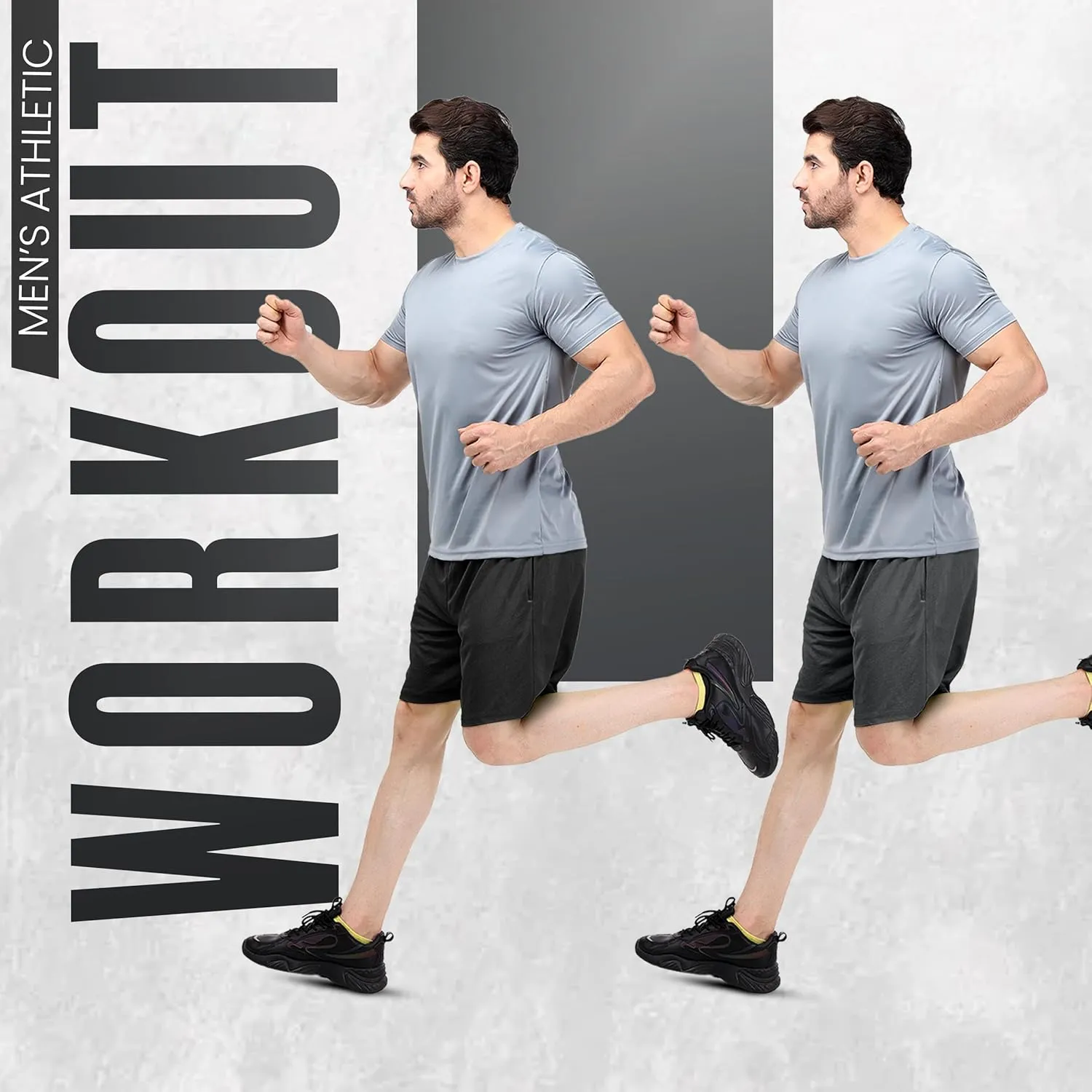NY Threads Mens Athletic Shorts 2 Pack Quick Dry Lightweight Running Workout Gym Shorts with Pockets