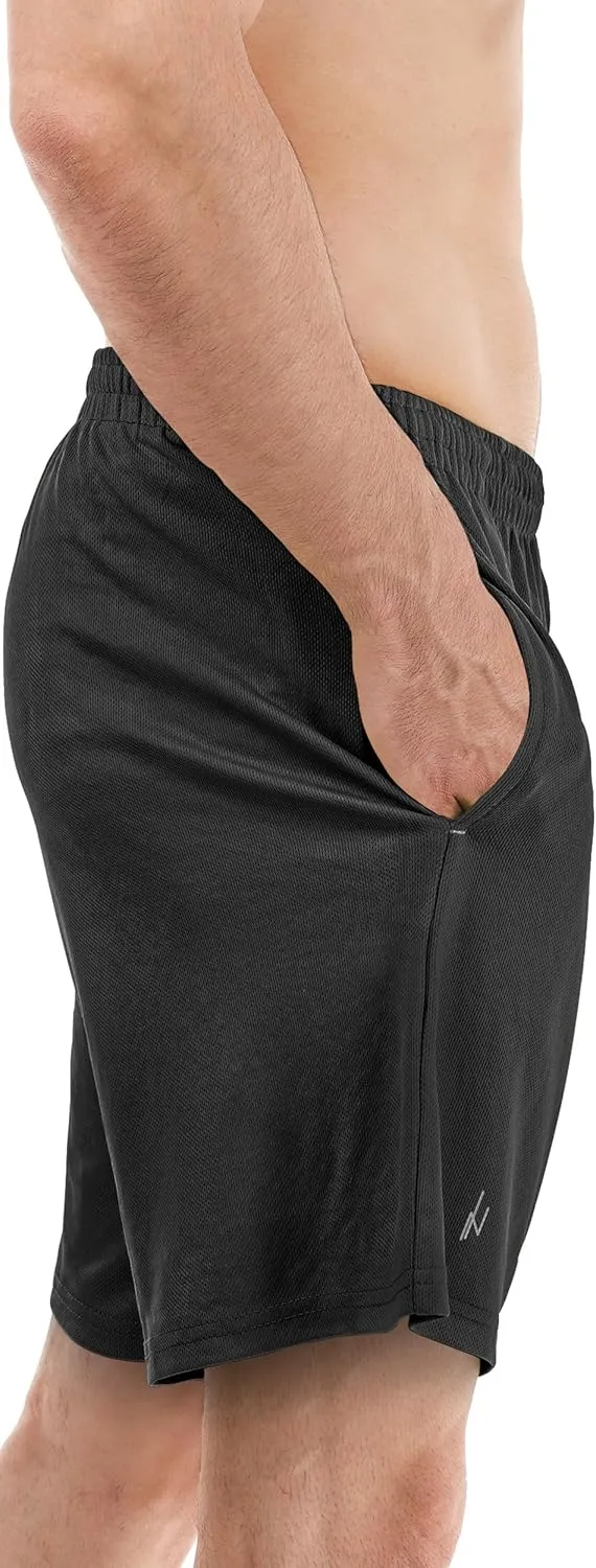 NY Threads Mens Athletic Shorts 2 Pack Quick Dry Lightweight Running Workout Gym Shorts with Pockets