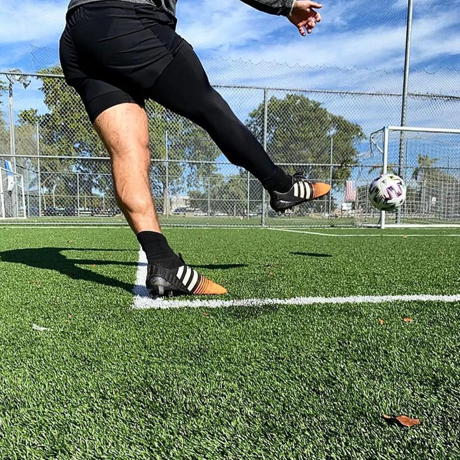 OEBLD Single Leg 3/4 Compression Tights, Unisex Sports Compression Pants, Basketball Leg Sleeves