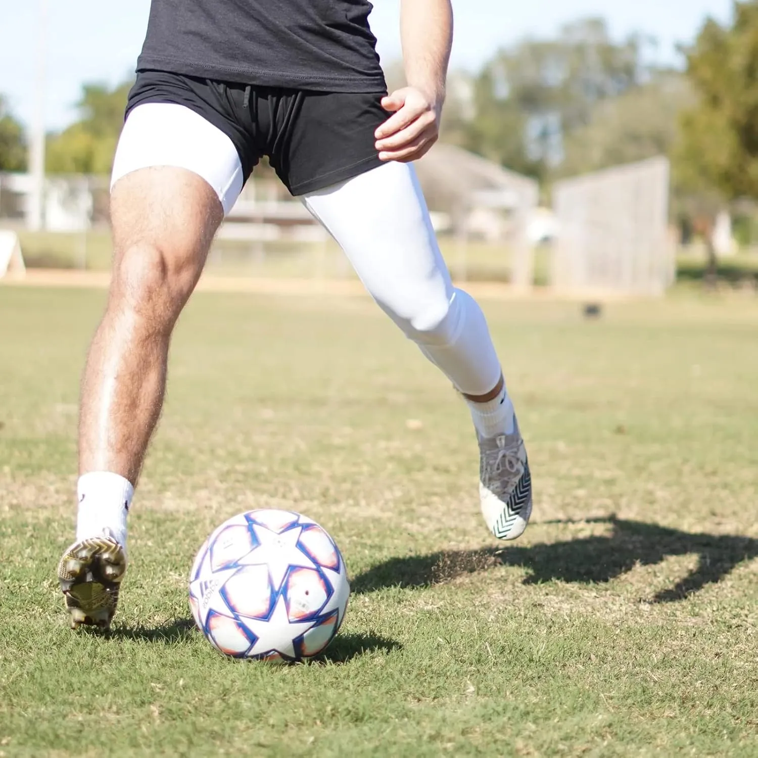 OEBLD Single Leg 3/4 Compression Tights, Unisex Sports Compression Pants, Basketball Leg Sleeves
