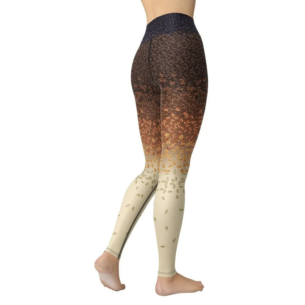 Ombre Coffee Beans Yoga Leggings