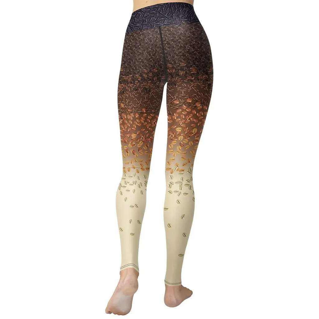 Ombre Coffee Beans Yoga Leggings