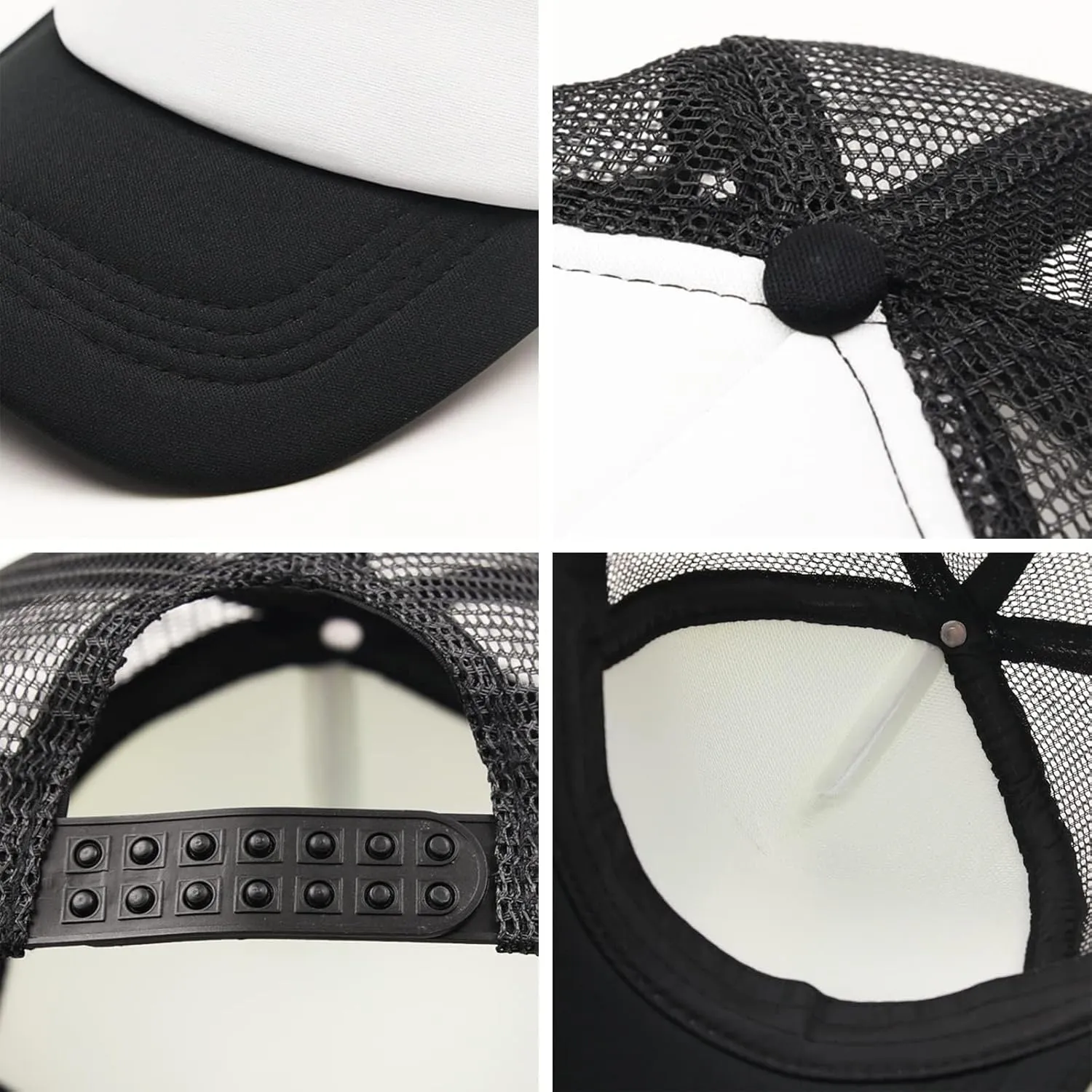 ORJ Unisex Sublimation Blank Mesh Baseball Cap Polyester Mesh Trucker Hat Bulk