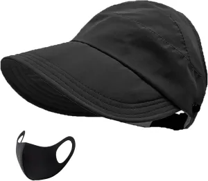 Outdoor Uv Protection Hollow Top Sun Hat, 2024 New Upgrated Women's Outdoor Uv Protection Hollow Top Wide Brim Sun Hat