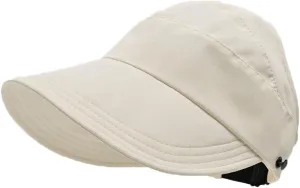 Outdoor UV Protection Hollow Top Sun Hat, 2024 New Women's Large Brim Uv Protection Empty Top Sun Hat Wide Hat