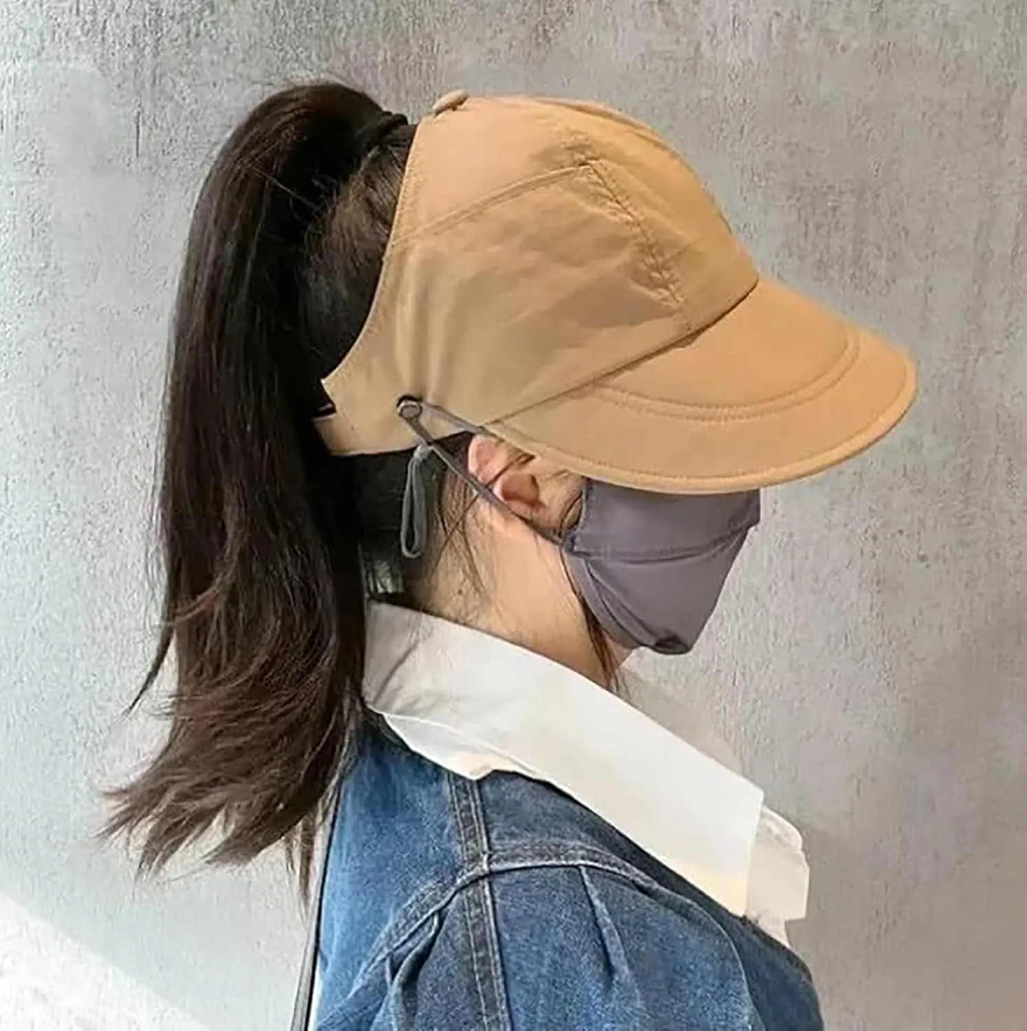 Outdoor UV Protection Hollow Top Sun Hat, 2024 New Women's Large Brim Uv Protection Empty Top Sun Hat Wide Hat