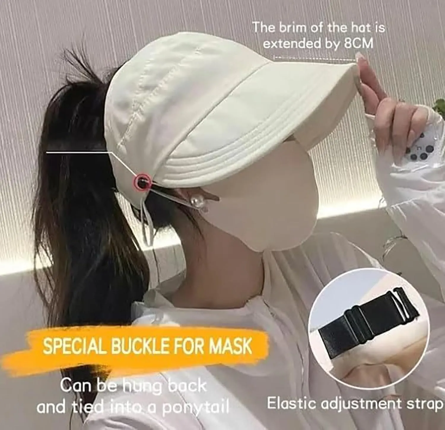 Outdoor UV Protection Hollow Top Sun Hat, 2024 New Women's Large Brim Uv Protection Empty Top Sun Hat Wide Hat