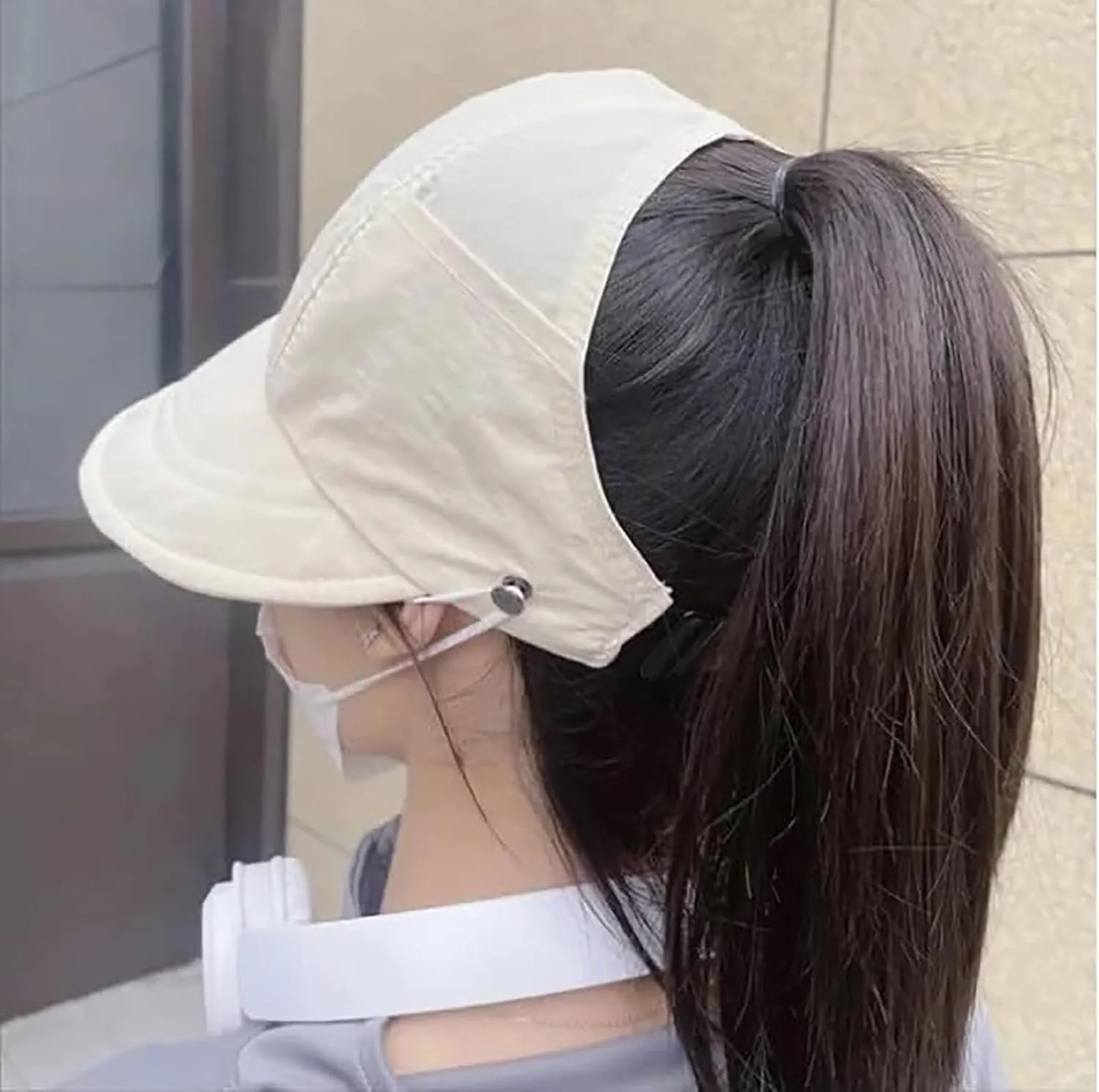 Outdoor UV Protection Hollow Top Sun Hat, 2024 New Women's Large Brim Uv Protection Empty Top Sun Hat Wide Hat