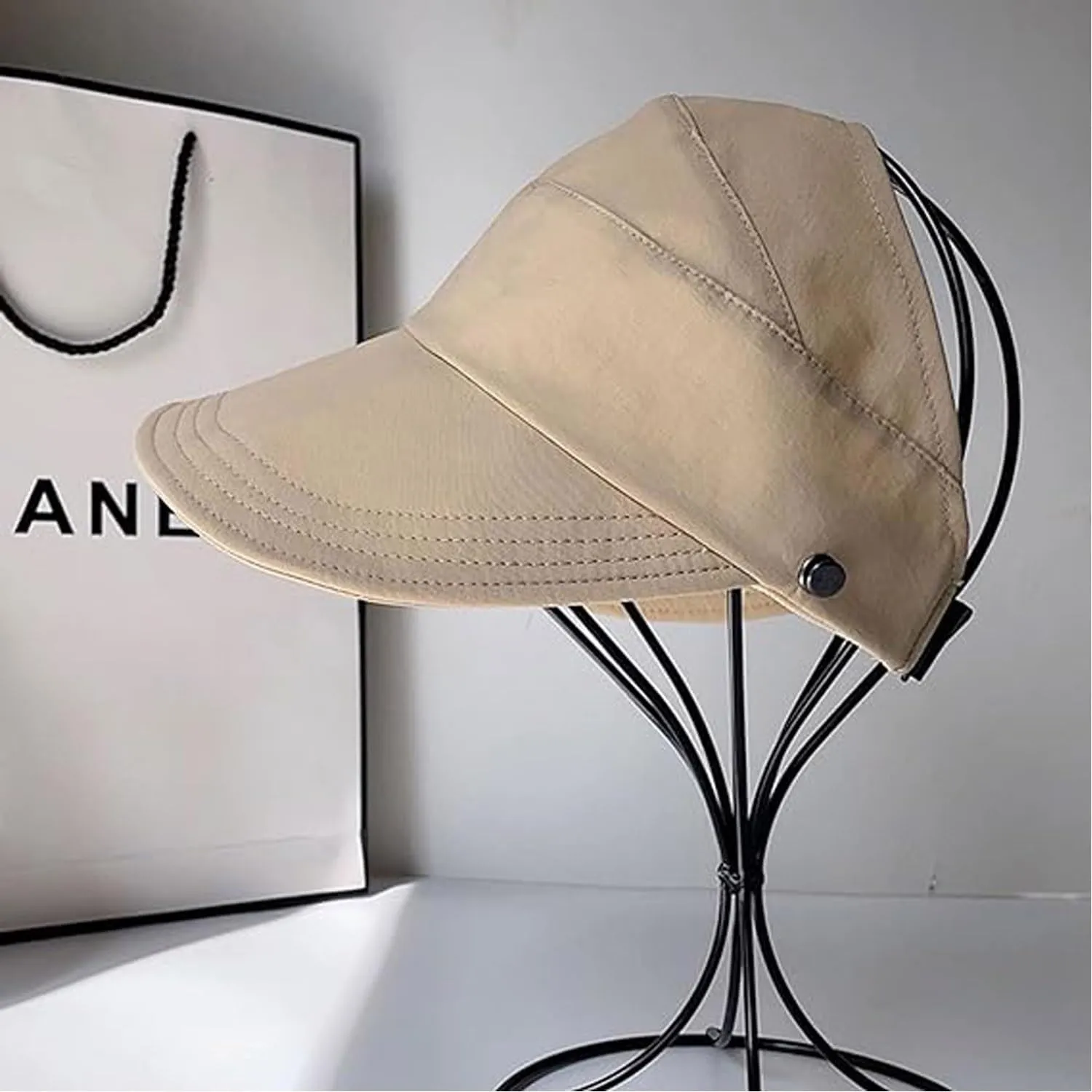 Outdoor Uv Protection Hollow Top Sun Hat, 2024 New Women's Outdoor Uv Protection Hollow Top Wide Brim Sun Hat