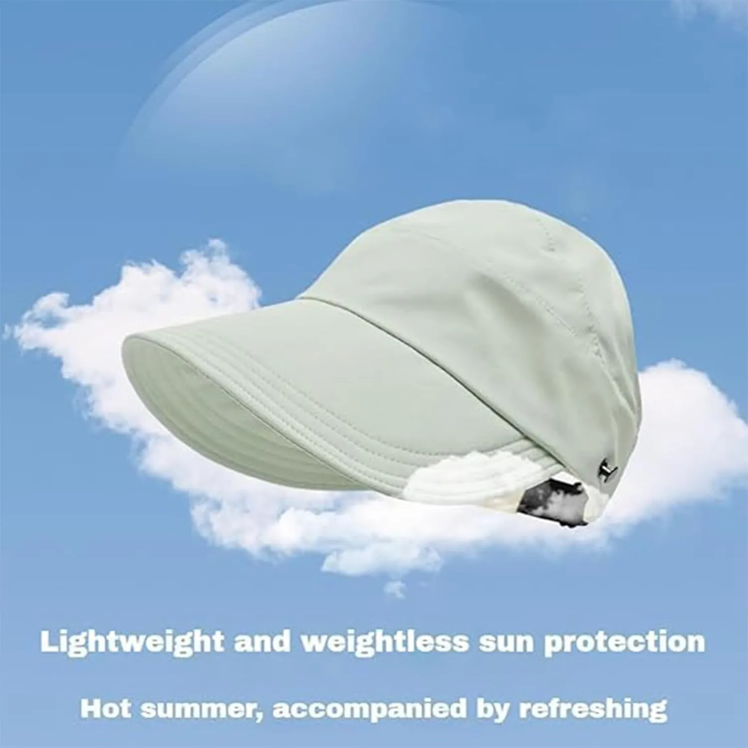 Outdoor UV Protection Hollow Top Sun Hat New classupery Wide Brim Breathable Empty Top Summer Sun Hat