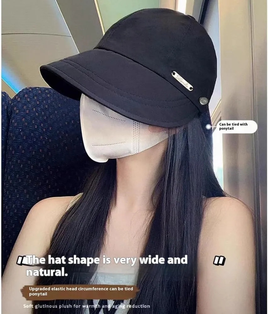 Outdoor Uv Protection Hollow Top Sun Hat, Sun Hats Women Wide Brim Uv Protection Hollow Top, Summer Sun Protect Visor Hats