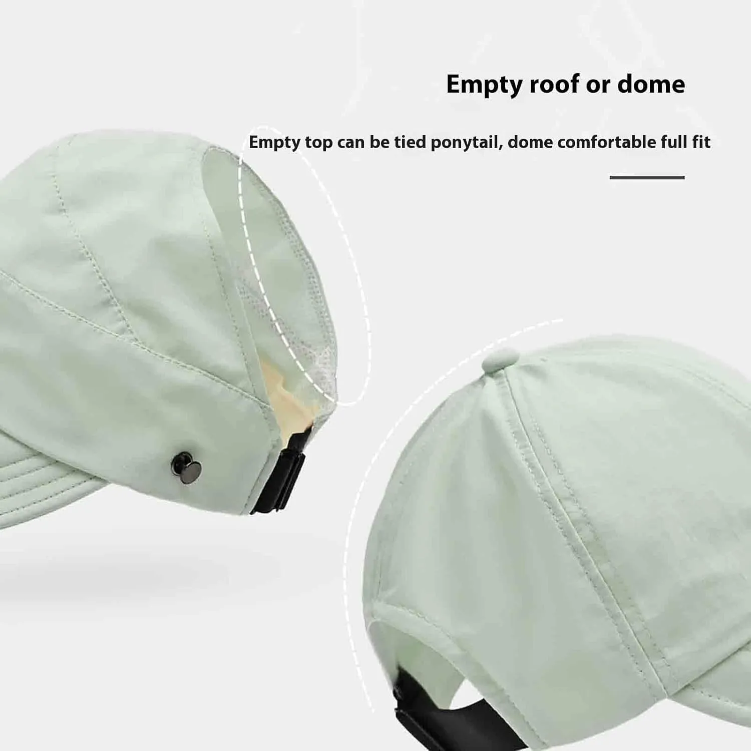 Outdoor UV Protection Hollow Top Sun Hat UPF 50 , Women UV Protection Wide Brim, Foldable Lightweight Breathable(with Mask)