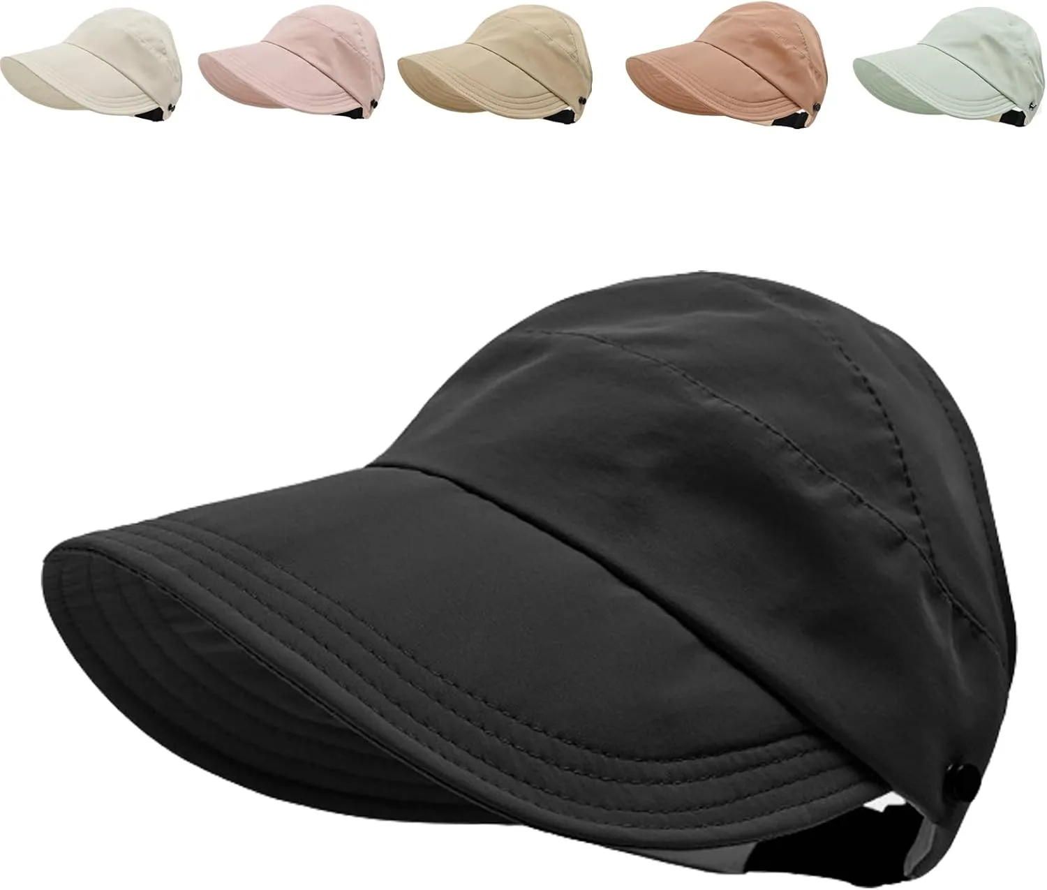 Outdoor Uv Protection Hollow Top Sun Hat, Women's Outdoor Uv Protection Hollow Top Wide Brim Sun Hat, Packable Visor