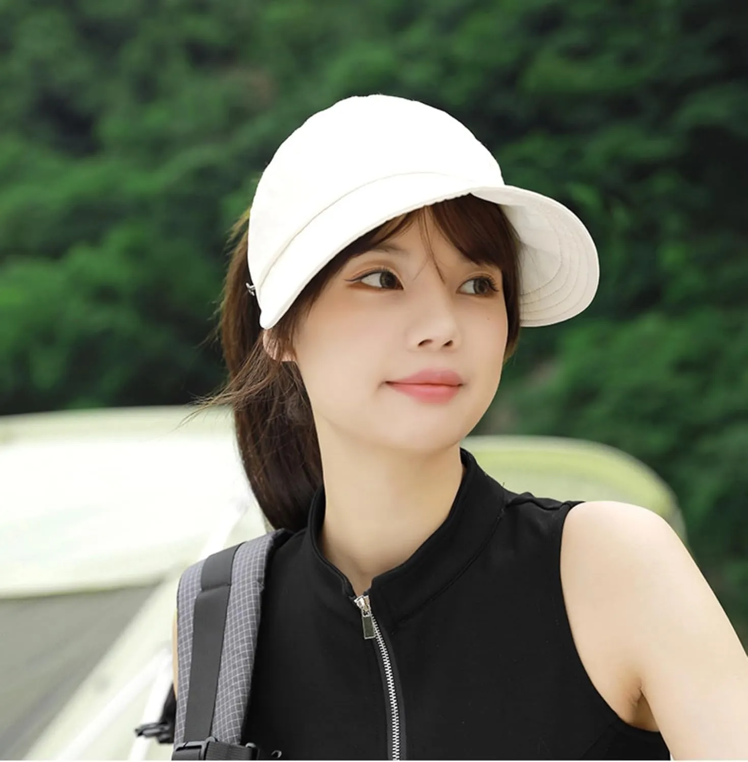 Outdoor Uv Protection Hollow Top Sun Hat, Women's Outdoor Uv Protection Hollow Top Wide Brim Sun Hat, Packable Visor