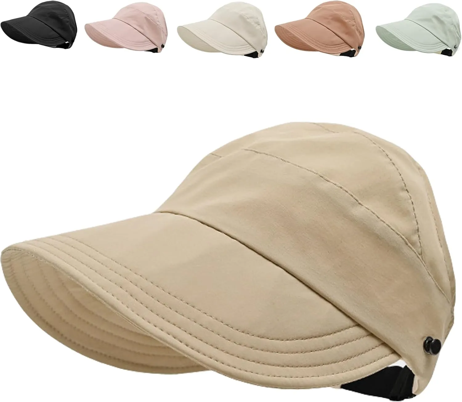 Outdoor Uv Protection Hollow Top Sun Hat, Women's Outdoor Uv Protection Hollow Top Wide Brim Sun Hat, Packable Visor