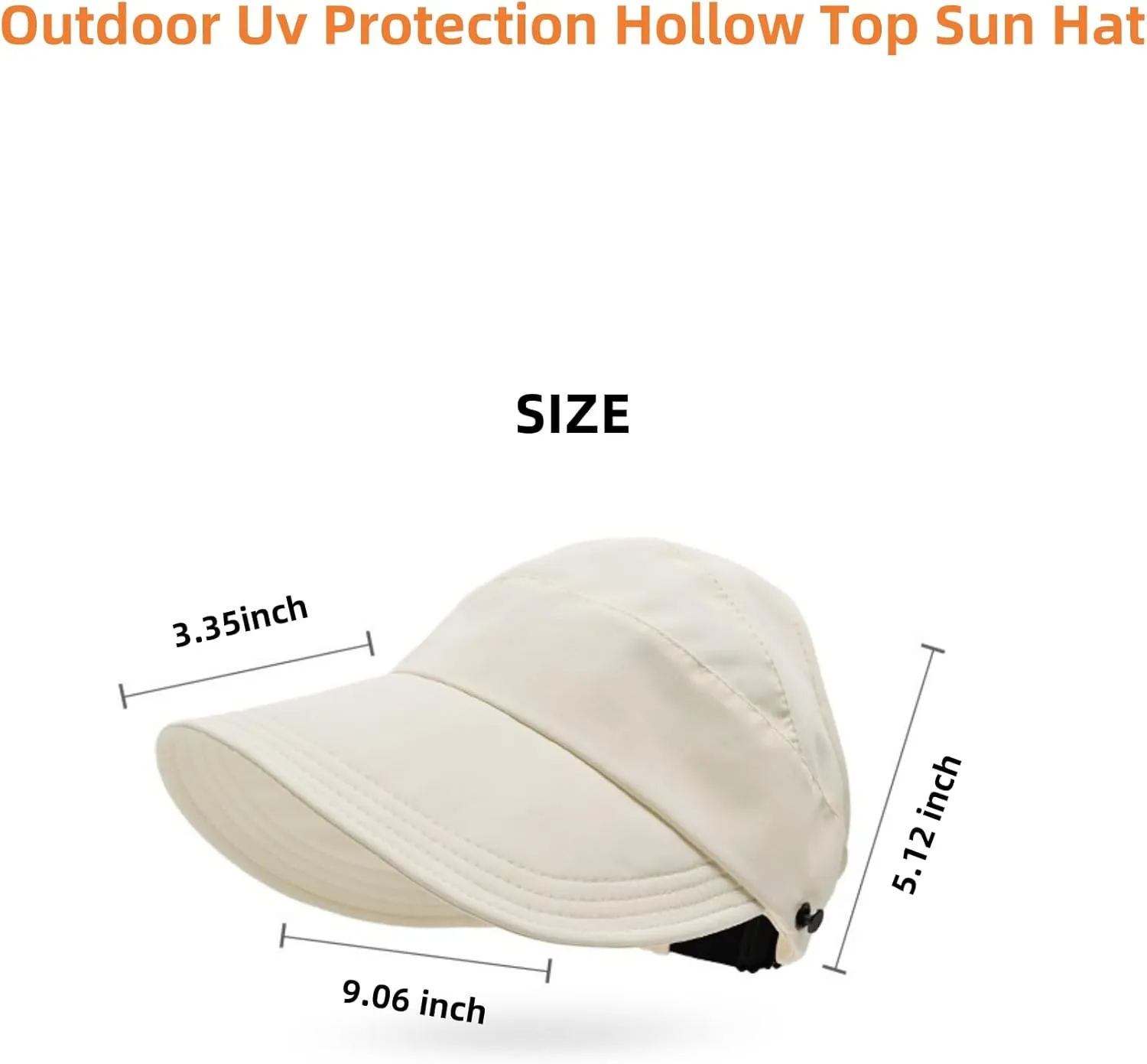 Outdoor Uv Protection Hollow Top Sun Hat, Women's Outdoor Uv Protection Hollow Top Wide Brim Sun Hat, Packable Visor