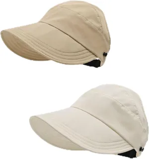 Outdoor Uv Protection Hollow Top Sun Hat, Women's Outdoor Uv Protection Hollow Top Wide Brim Sun Hat