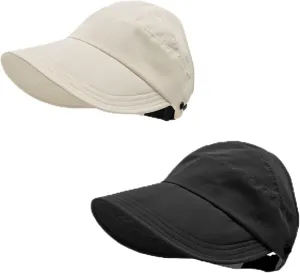 Outdoor Uv Protection Hollow Top Sun Hat, Women's Outdoor Uv Protection Hollow Top Wide Brim Sun Hat