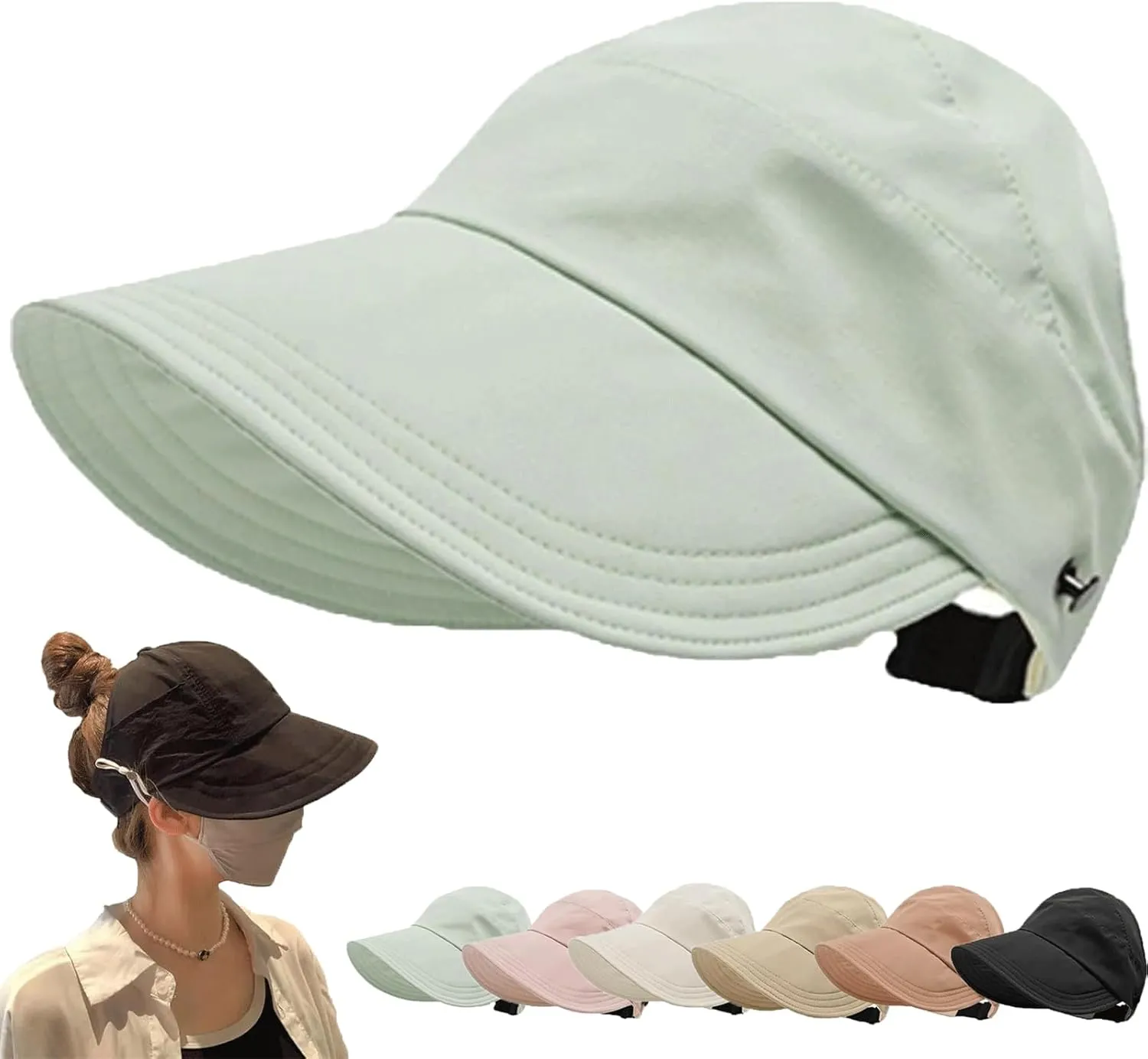 Outdoor UV Protection Hollow Top Sun Hat,Women's Outdoor uv Protection Hollow top Wide Brim Sun hat