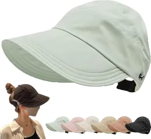 Outdoor UV Protection Hollow Top Sun Hat,Women's Outdoor uv Protection Hollow top Wide Brim Sun hat