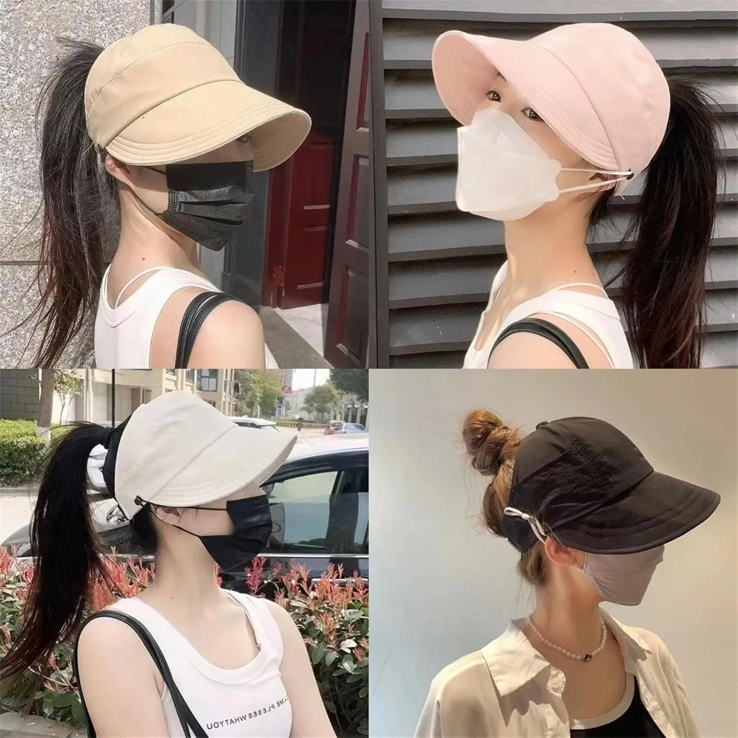 Outdoor UV Protection Hollow Top Sun Hat,Women's Outdoor uv Protection Hollow top Wide Brim Sun hat