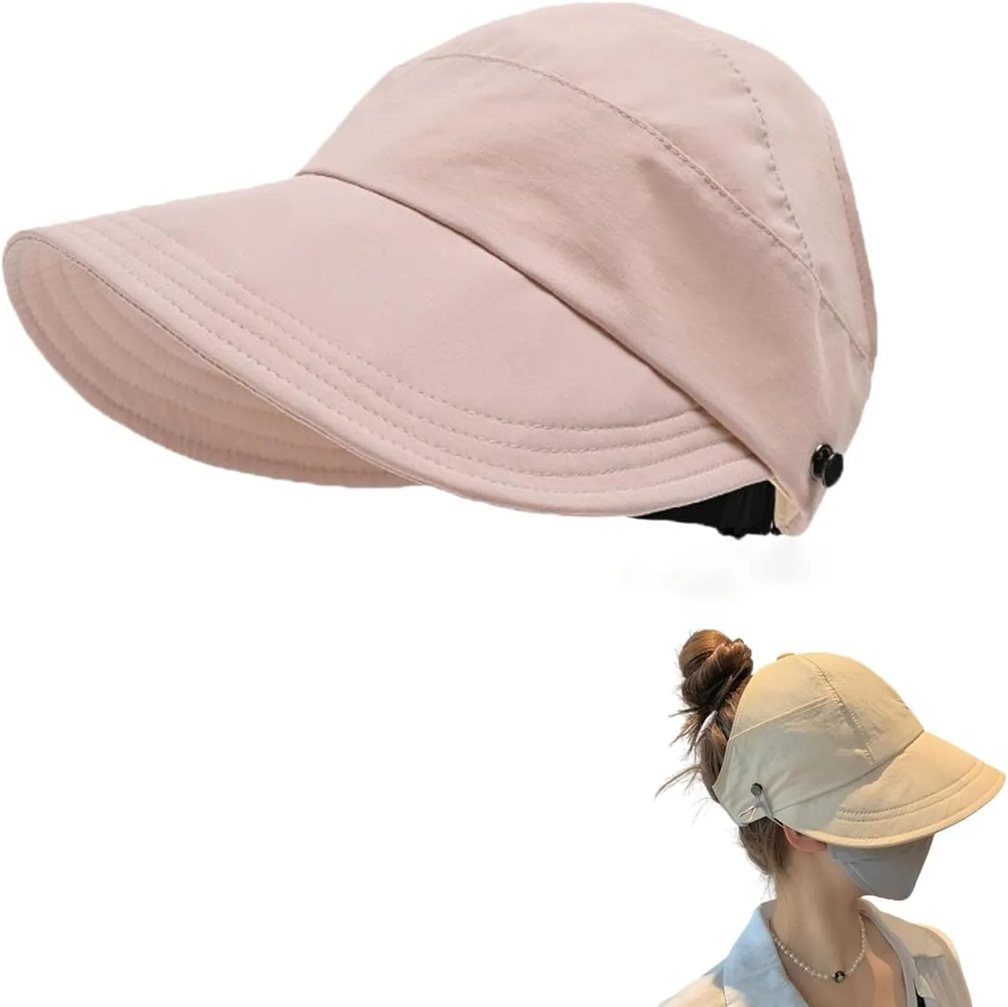 Outdoor Uv Protection Hollow Top Sun Hat,Women's Outdoor Uv Protection Hollow Top Wide Brim Sun Hat,Quick Dryin