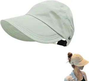 Outdoor Uv Protection Hollow Top Sun Hat,Women's Outdoor Uv Protection Hollow Top Wide Brim Sun Hat,Quick Dryin