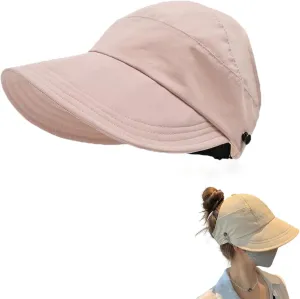 Outdoor Uv Protection Hollow Top Sun Hat,Women's Outdoor Uv Protection Hollow Top Wide Brim Sun Hat,Quick Dryin