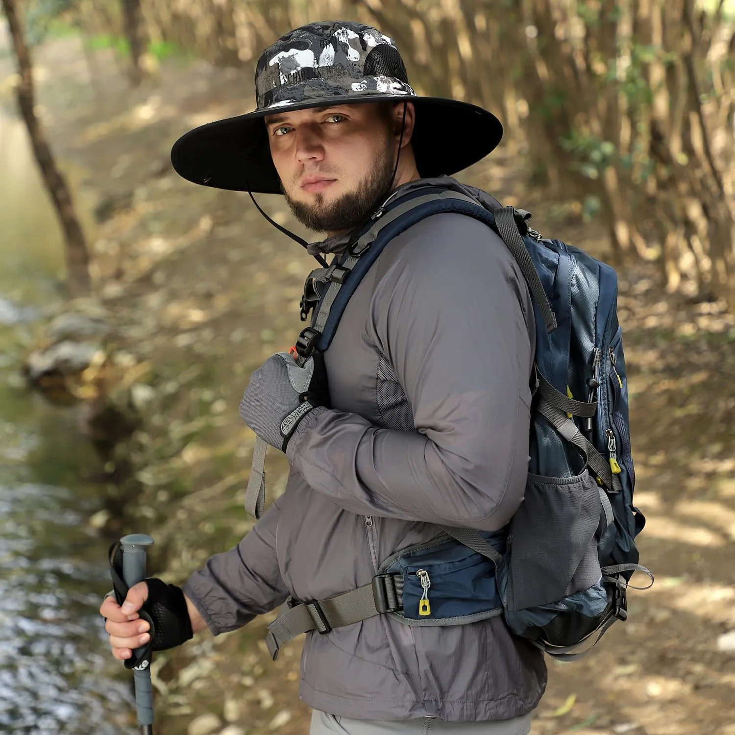 Oversized XL/XXL Sun Hat for Large Head, UV Protection Ventilated Summer Hats for Fishing Hiking Garden Beach