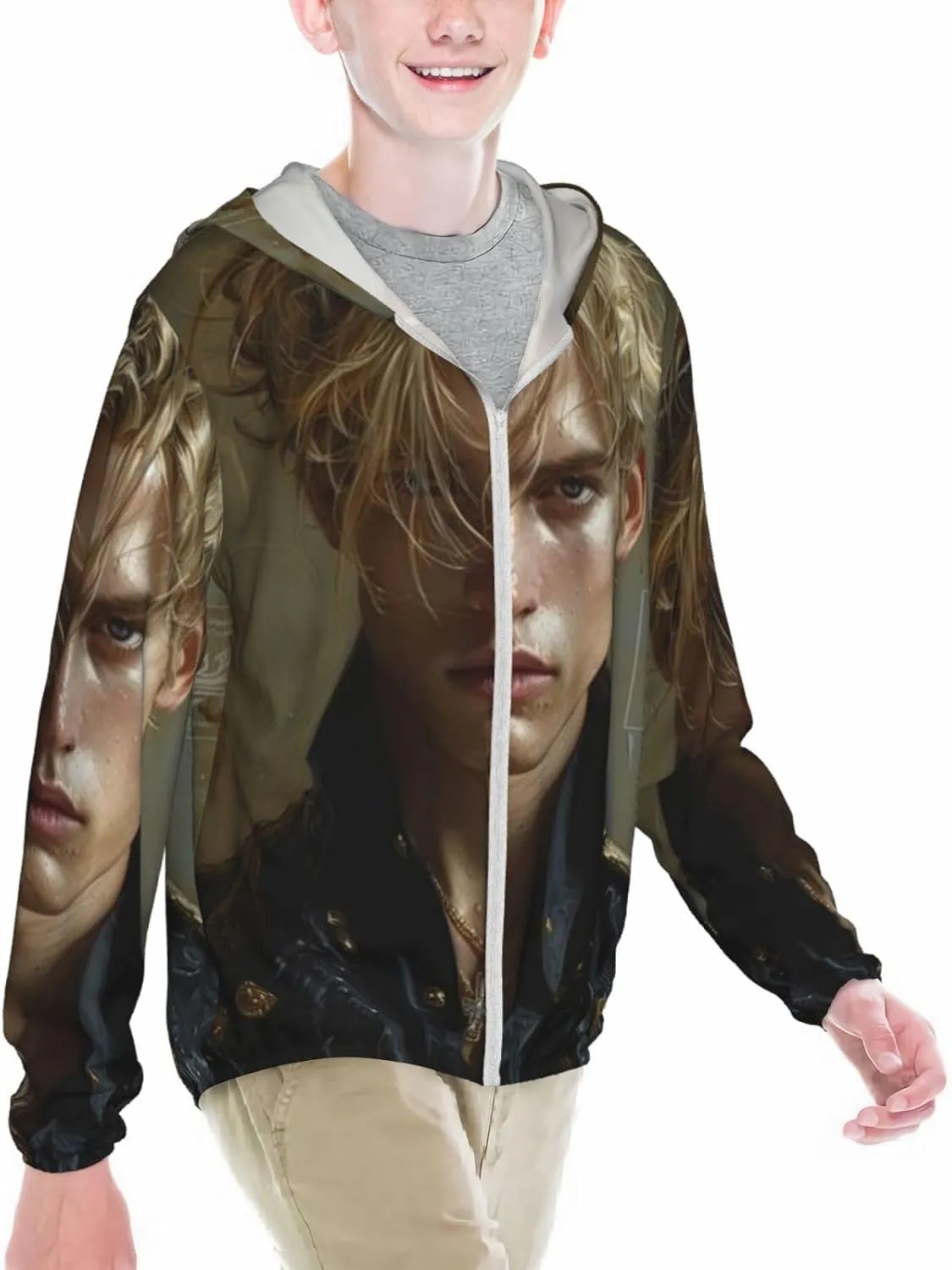 P-eeta MellarkYouth Lightweight Sports Long Sleeve Sun Protection Jacket Lightweight and Breathable