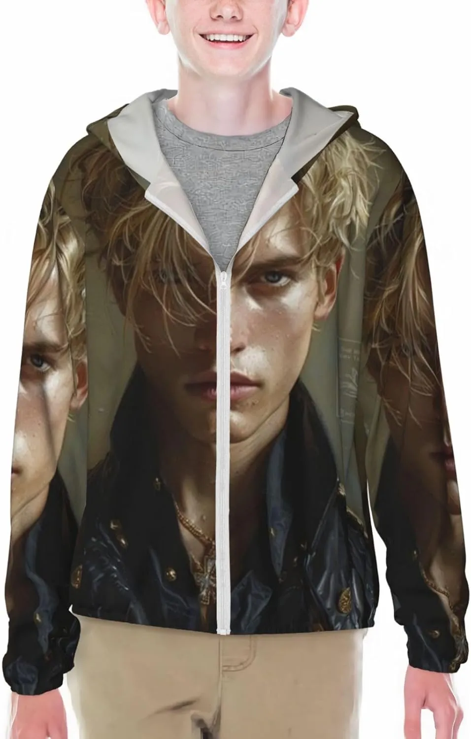 P-eeta MellarkYouth Lightweight Sports Long Sleeve Sun Protection Jacket Lightweight and Breathable