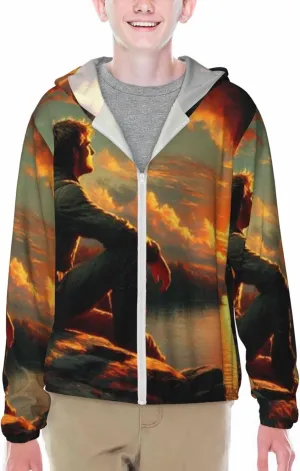 P-eeta MellarkYouth Lightweight Sports Long Sleeve Sun Protection Jacket Lightweight and Breathable