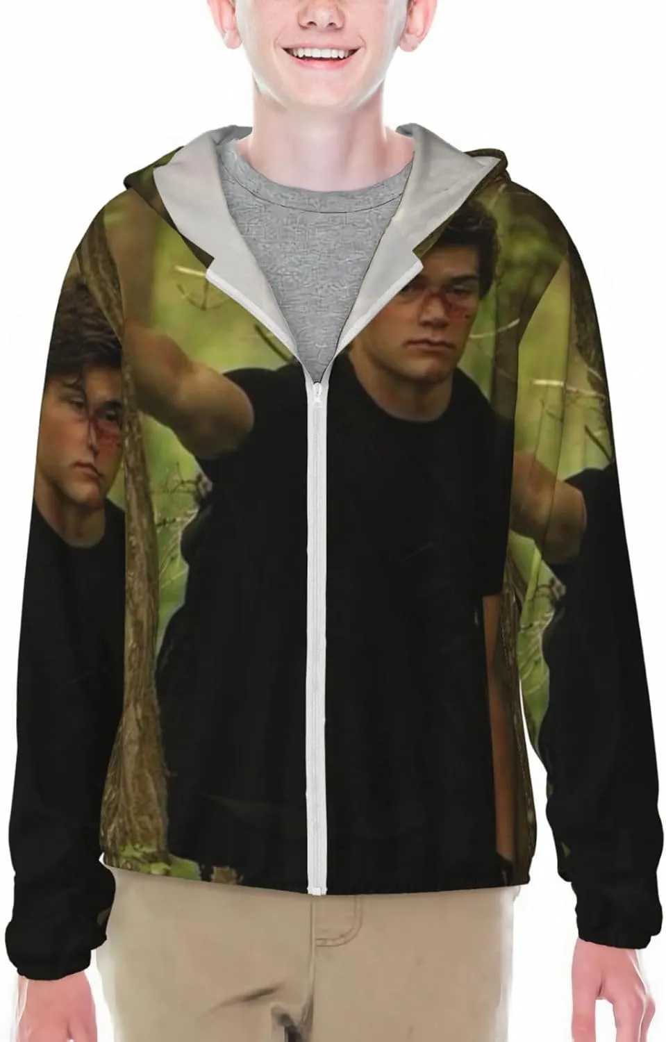 P-eeta MellarkYouth Lightweight Sports Long Sleeve Sun Protection Jacket Lightweight and Breathable