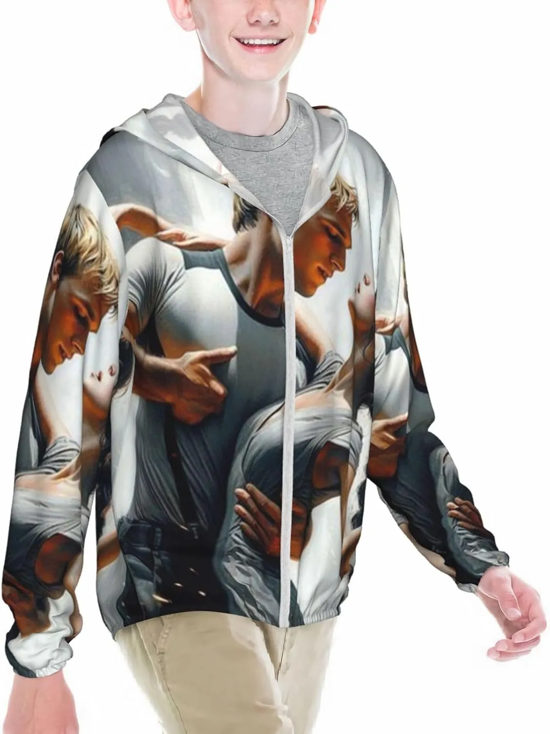 P-eeta MellarkYouth Lightweight Sports Long Sleeve Sun Protection Jacket Lightweight and Breathable