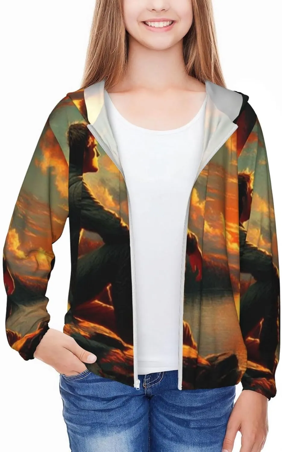P-eeta MellarkYouth Lightweight Sports Long Sleeve Sun Protection Jacket Lightweight and Breathable