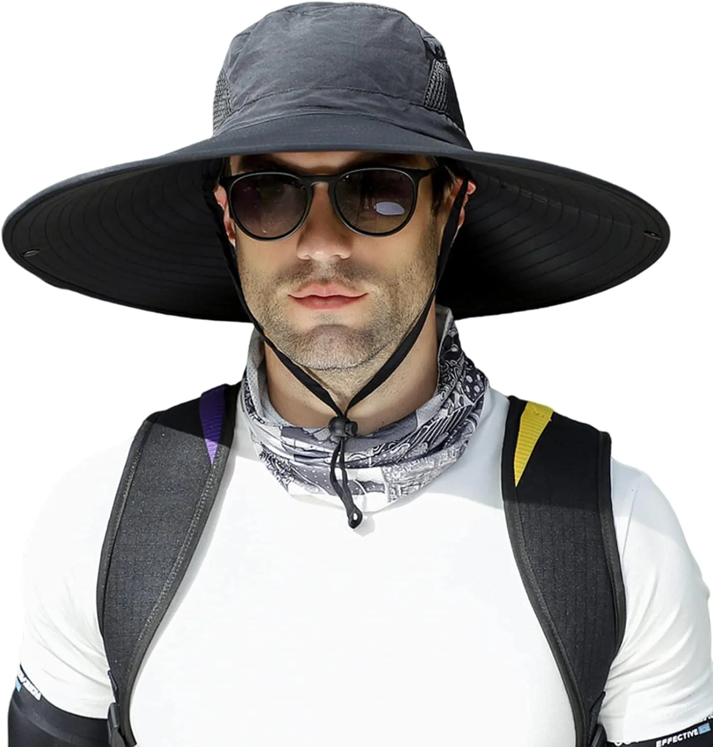 Peicees Super Wide Brim Sun Hat Men Women Fishing Bucket Hat Safari Cowboy Hat