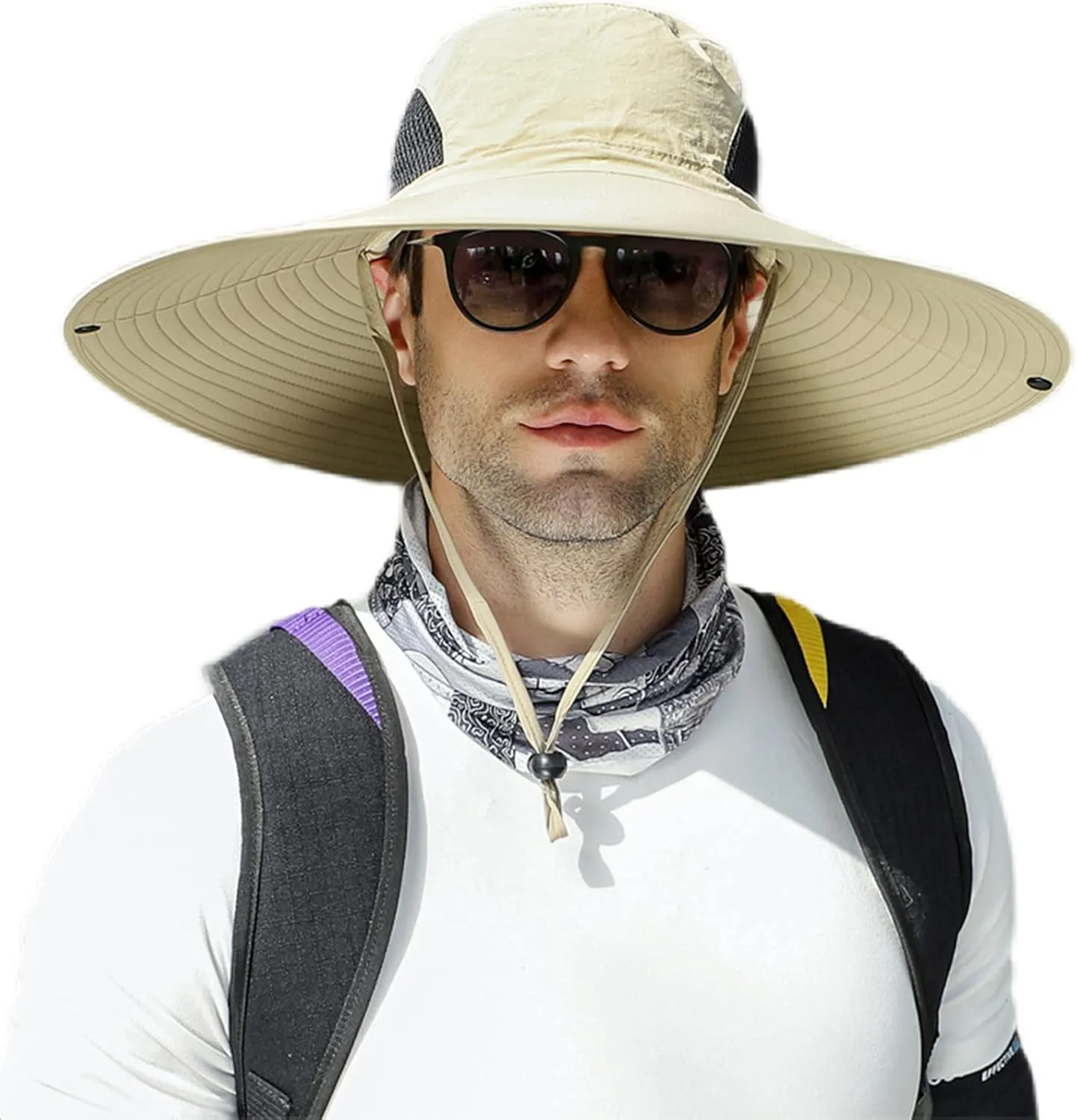Peicees Super Wide Brim Sun Hat Men Women Fishing Bucket Hat Safari Cowboy Hat