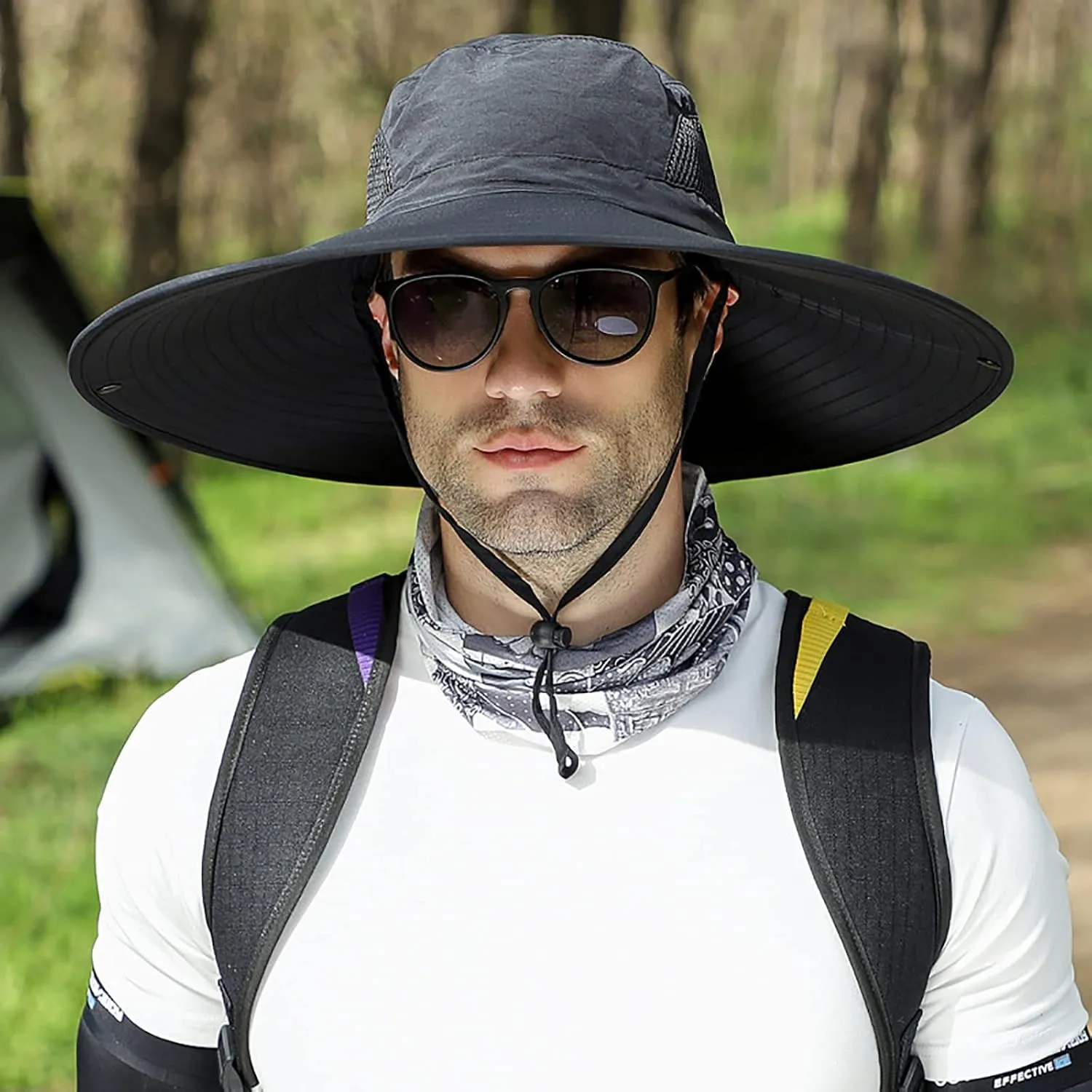 Peicees Super Wide Brim Sun Hat Men Women Fishing Bucket Hat Safari Cowboy Hat